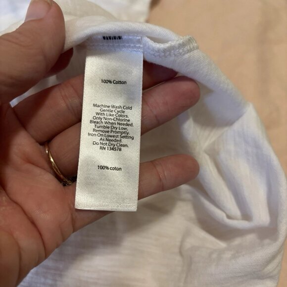 Vinyard Vines Women's Small White Long Sleeve T Shirt With Hood Size Small #250 - Picture 7 of 8